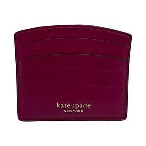 KATE SPADE New York Sylvia Croc-Embossed Card holder